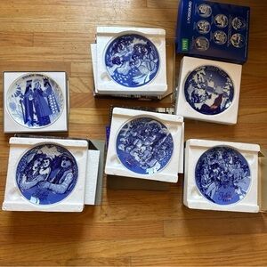 Porsgrund Norwegian Porcelain Christmas Decorative Plates